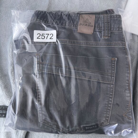 Prana Skinny Jeans Mens Size W32X32L Slim Fit Mid Rise Charcoal Wash Gray - Picture 13 of 13